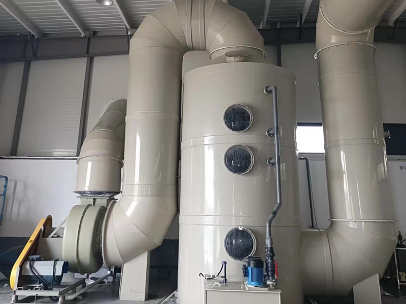 寶雞西安生活垃圾無害化處理熱電項目飛灰暫存庫氨氣去除噴淋塔案例